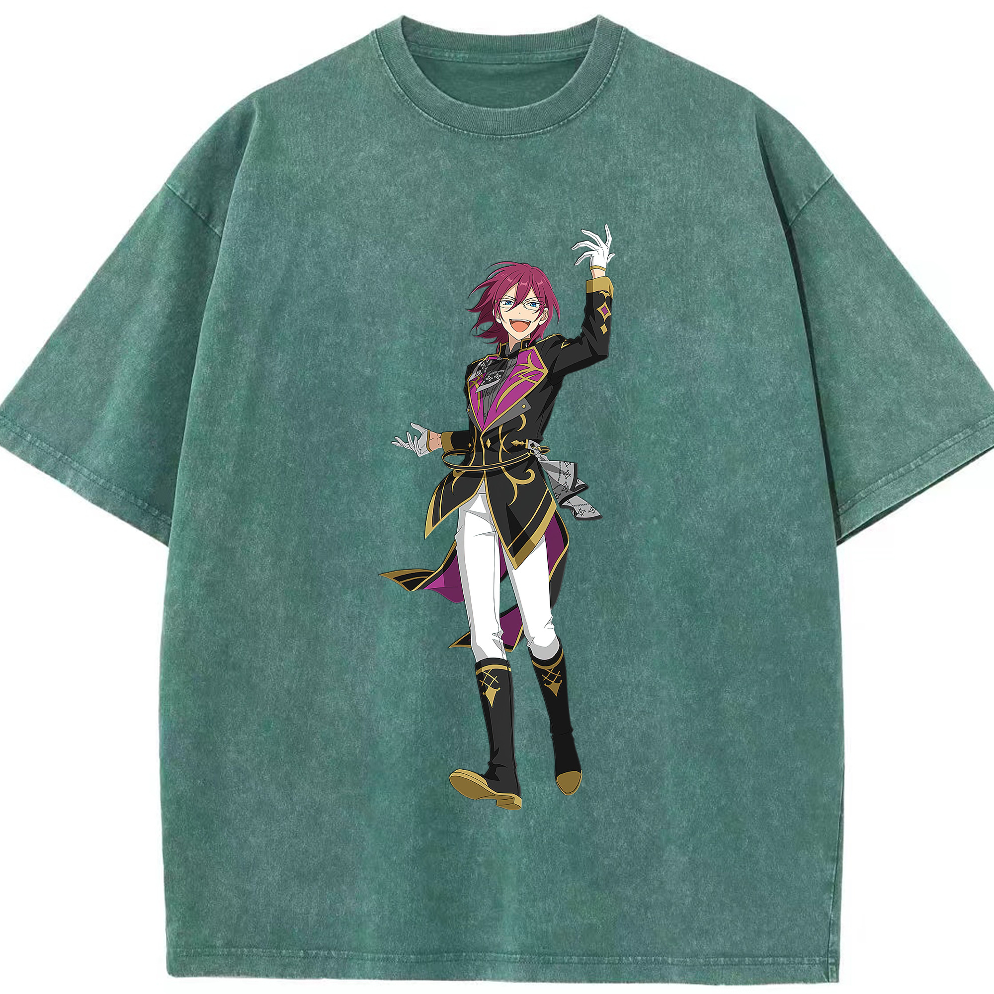 （画像用） あんさんぶるスターズ! Ensemble Stars 綿100% ヴィンテージ風 半袖Tシャツ（フロントプリント）
